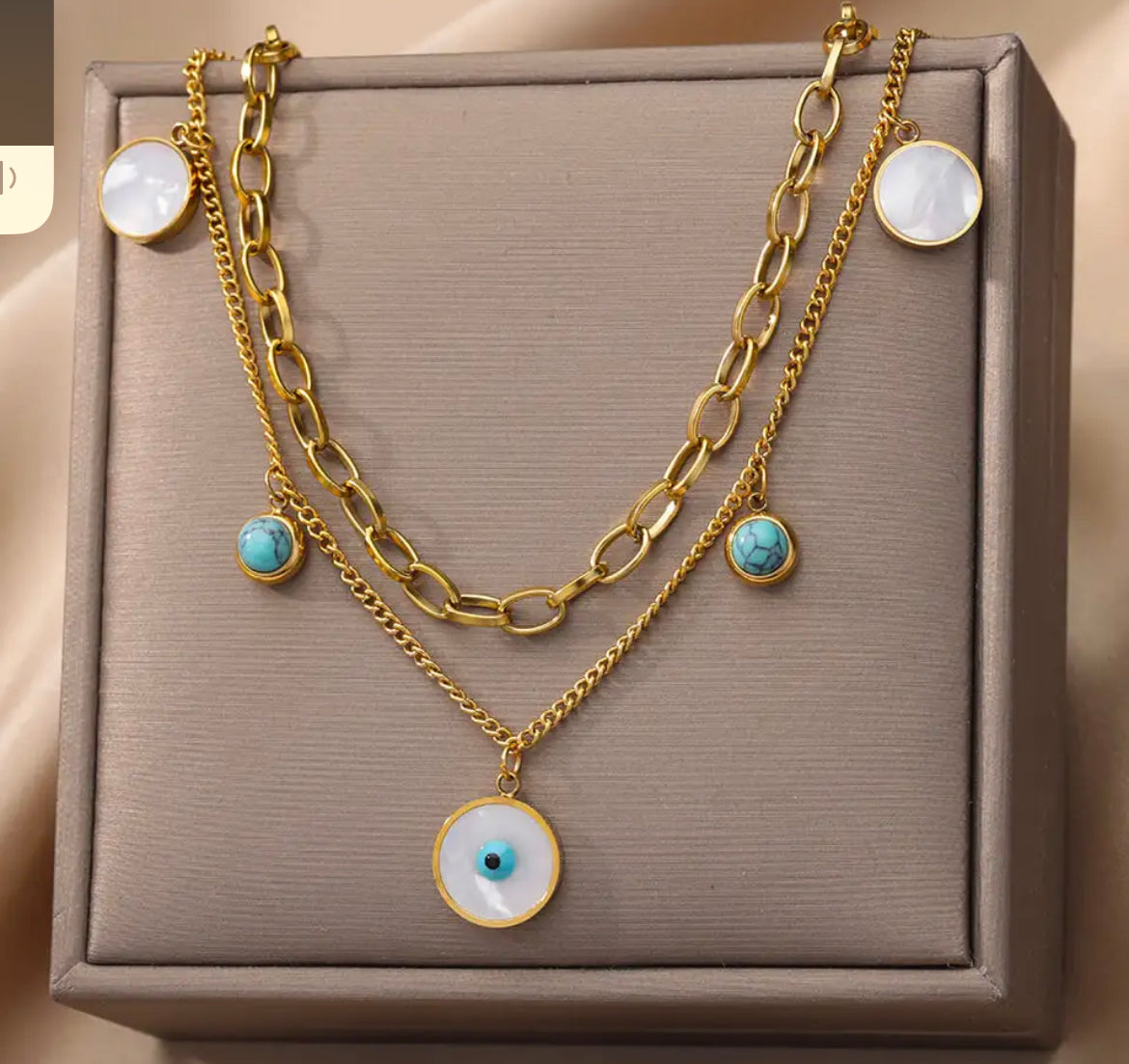 Evil Eye Double Layer Necklace