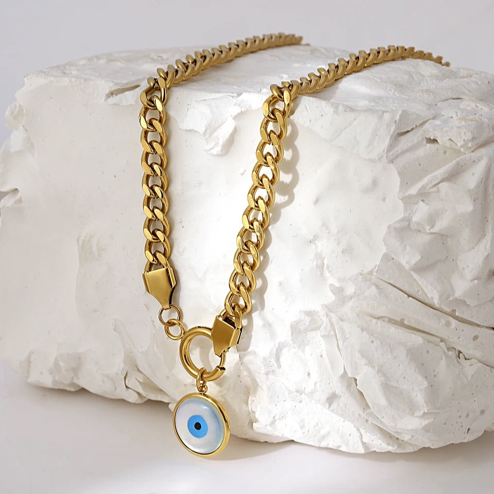 Evil eye 18k Gold plated 3 piece set